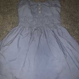 Strapless jean dress